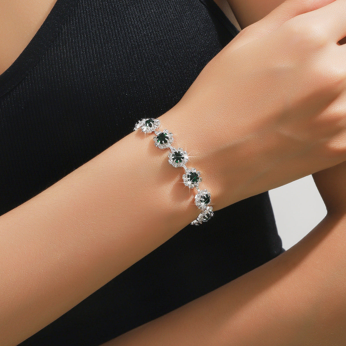 Claw Chain Geometric Full Diamond Rhinestone Simple Bracelets