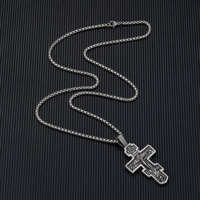 Men's Titanium Steel Suffering Cross Stainless Casting Pendants