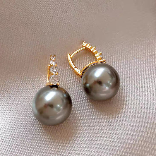 Women's Round Pearl Ear Clip For Niche Earrings