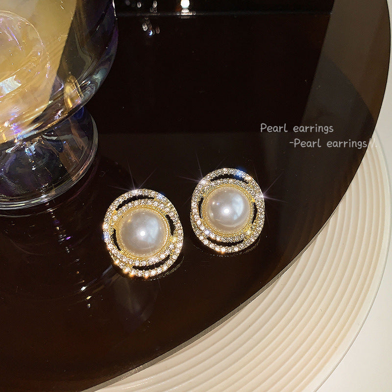 Live Broadcast High Sense Temperamental Pearl Earrings
