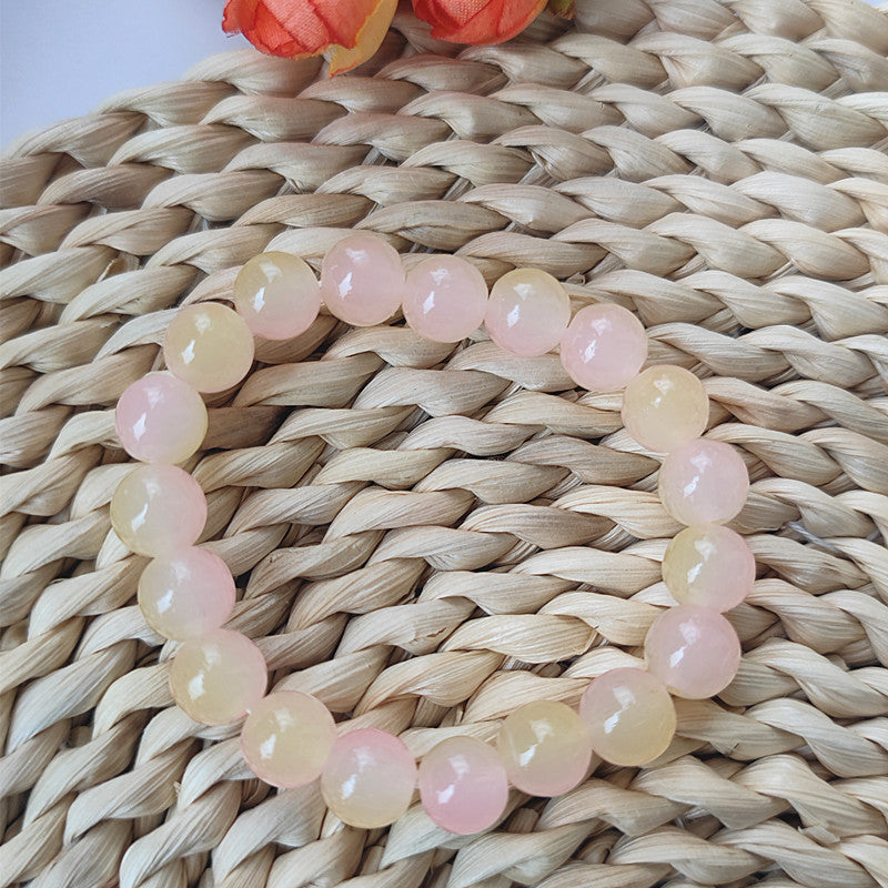 Hand Toy Gradient Color Glass Beads Primary School Beaded Can Bracelets