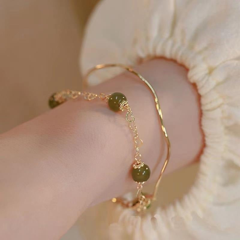 Women's Jade Rabbit Blessing Card For Design Good-looking Girlfriends Bracelets