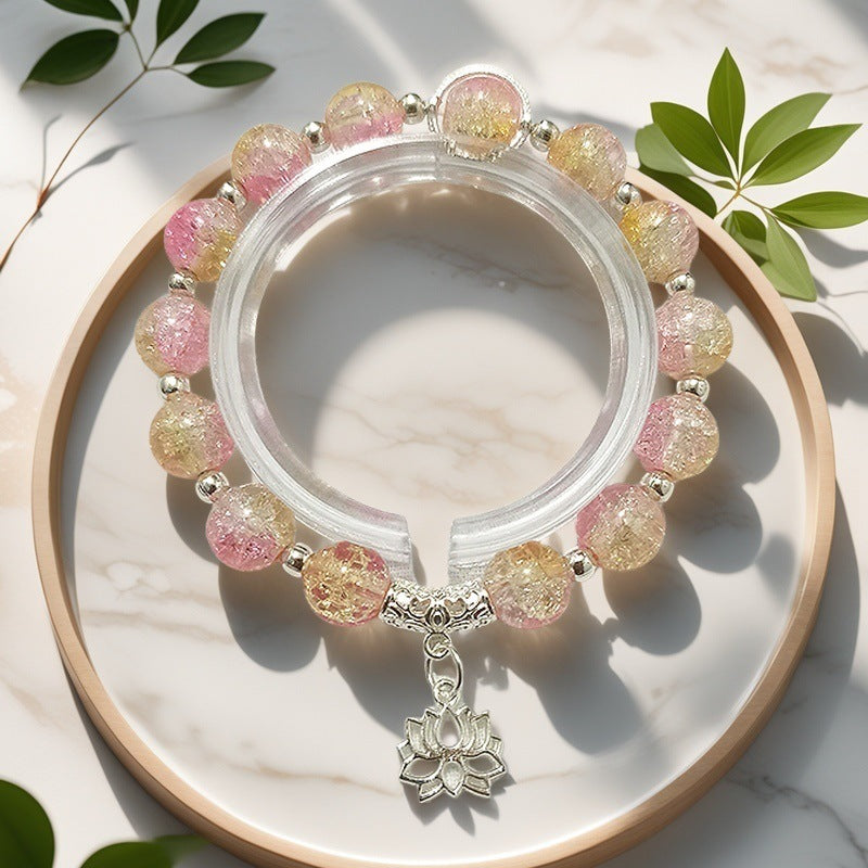 Fantasy Flower Glazed Female Gradient Contrast Bracelet
