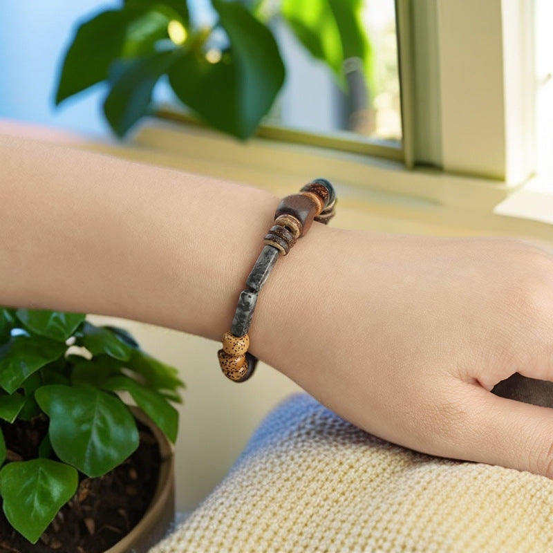 Chinese Beaded Bohemian Natural Stone National Style Bracelets