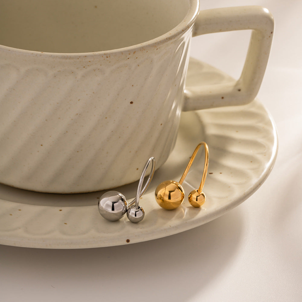 Titanium Steel Gold Not Female Geometric Ring