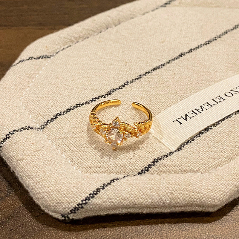 Gilding Simple Female Light Luxury Minority Ring