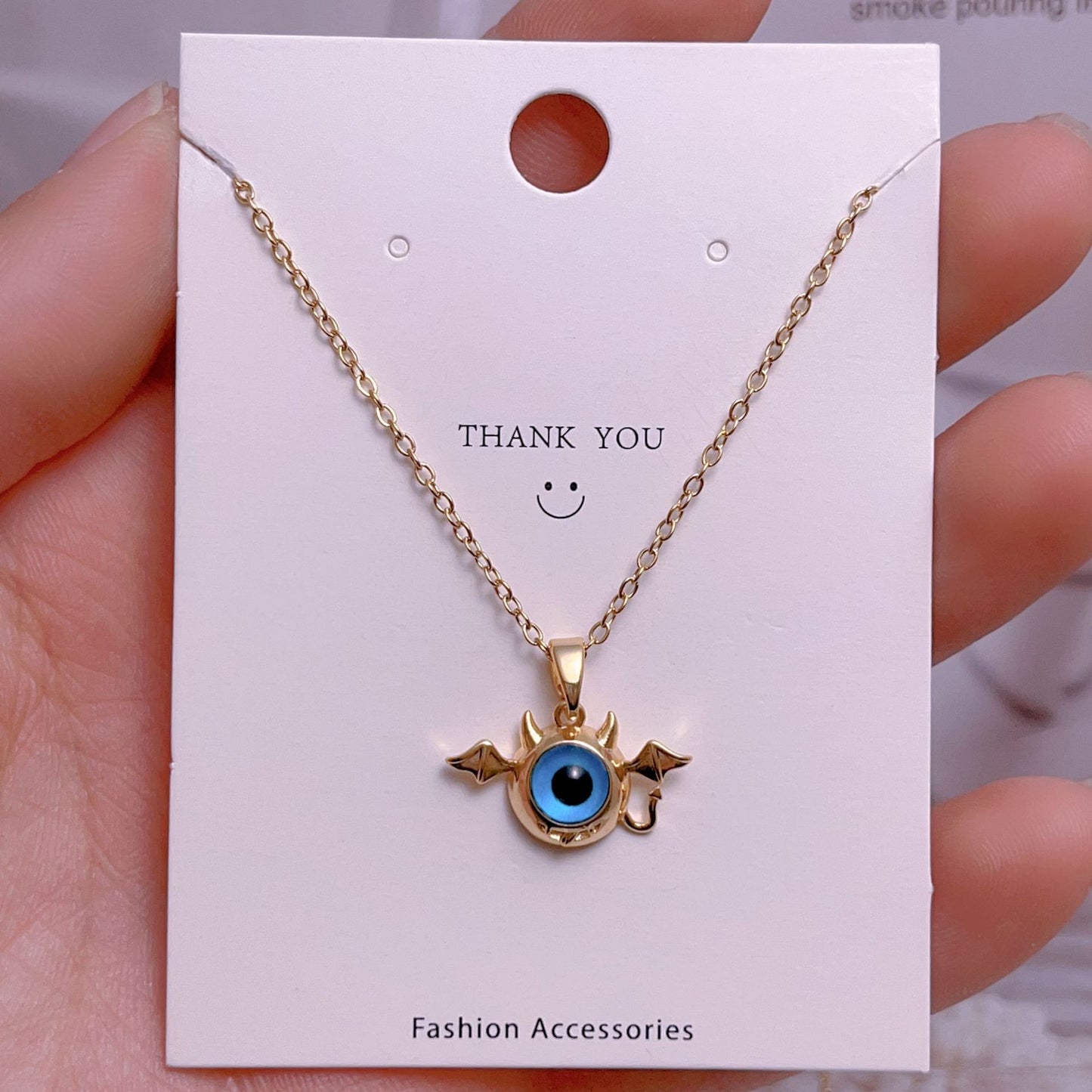 Eye Female Fashion Personality Titanium Steel Clavicle Necklaces