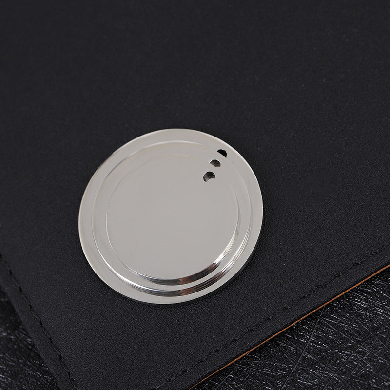 Steel Engraved Tag Titanium Round Ornaments Pendants