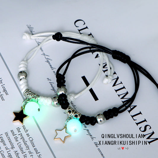 Women's & Men's Luminous Couple And Korean Simple Bunny Bracelets