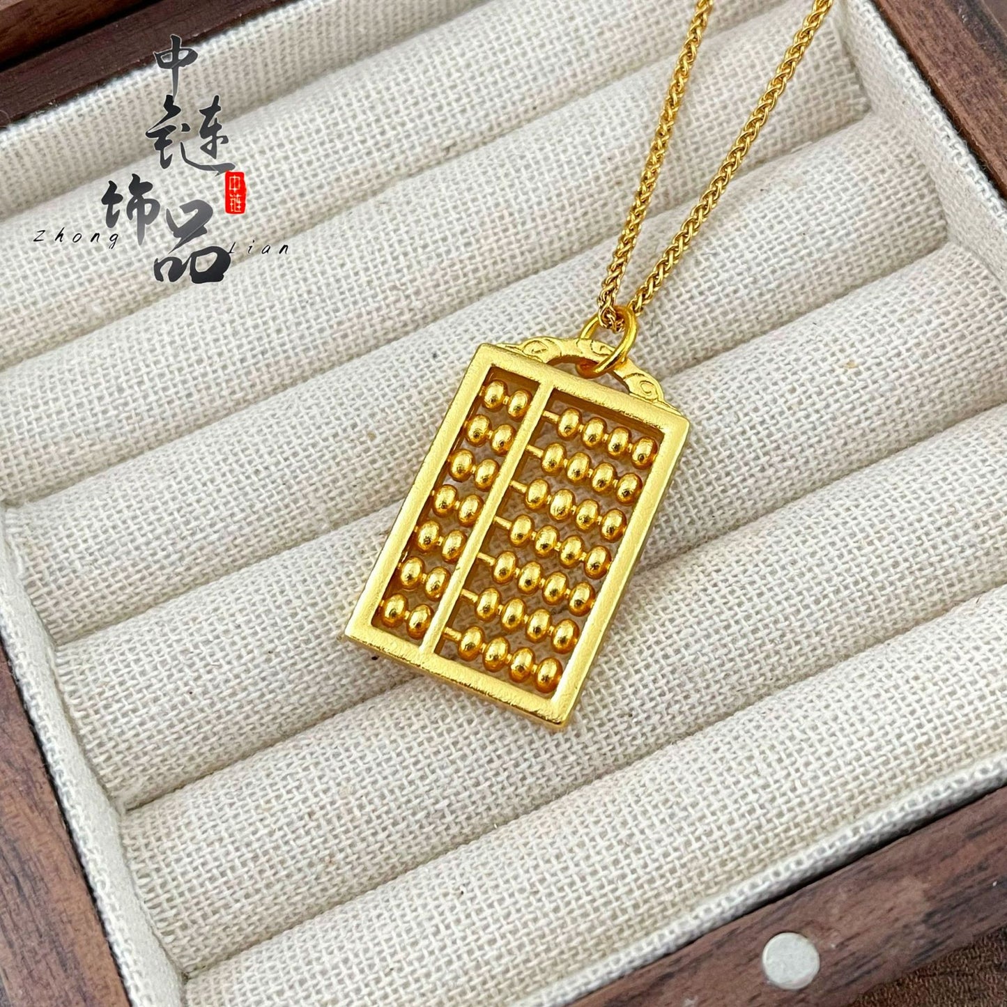 High Color Protection Ancient Law Alluvial Gold Abacus National Pendants