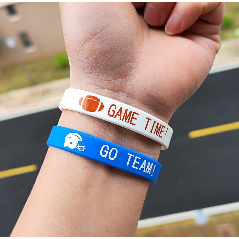 Silicone Activity Prize Queuing Group Lettering Printing Pattern Bracelets