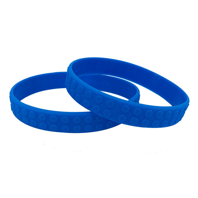 Children's Building Block Party Silicone Rubber Decorative Color Simple Gifts Bracelet