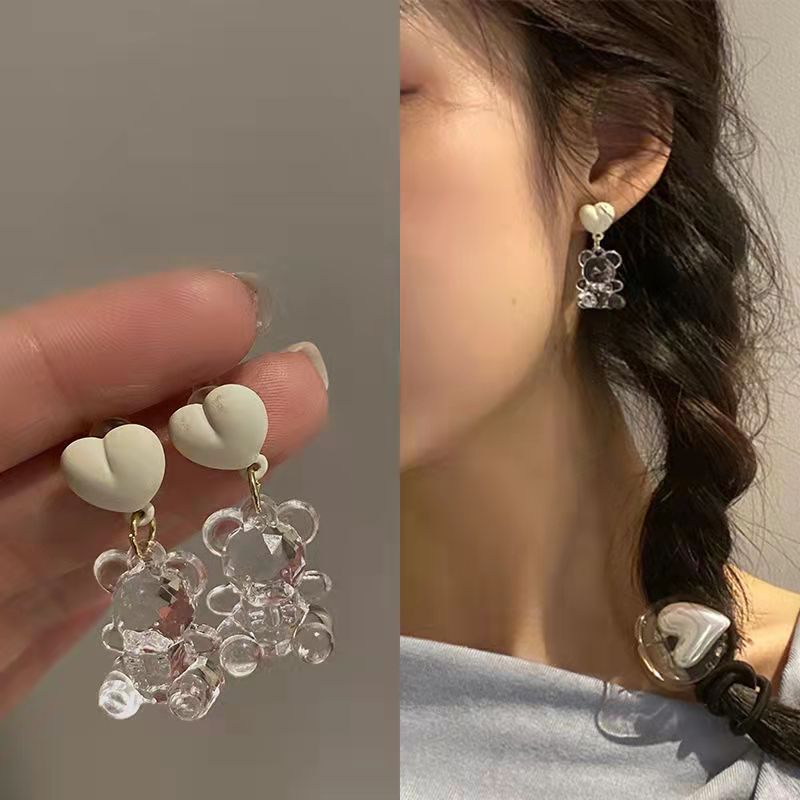 Fun Cartoon Bear Ear Sweet Spring Earrings