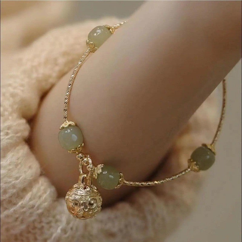 Female Aquamarine Gray Moonlight Natural Crystal Bracelet