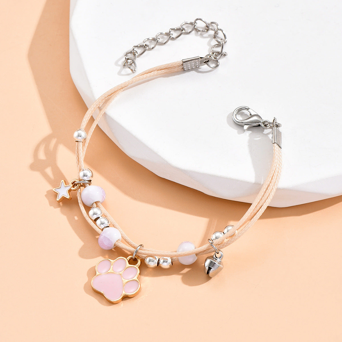 Fashion Personalized Minority Cartoon Animal Footprints Simple Fresh Beaded Bracelet