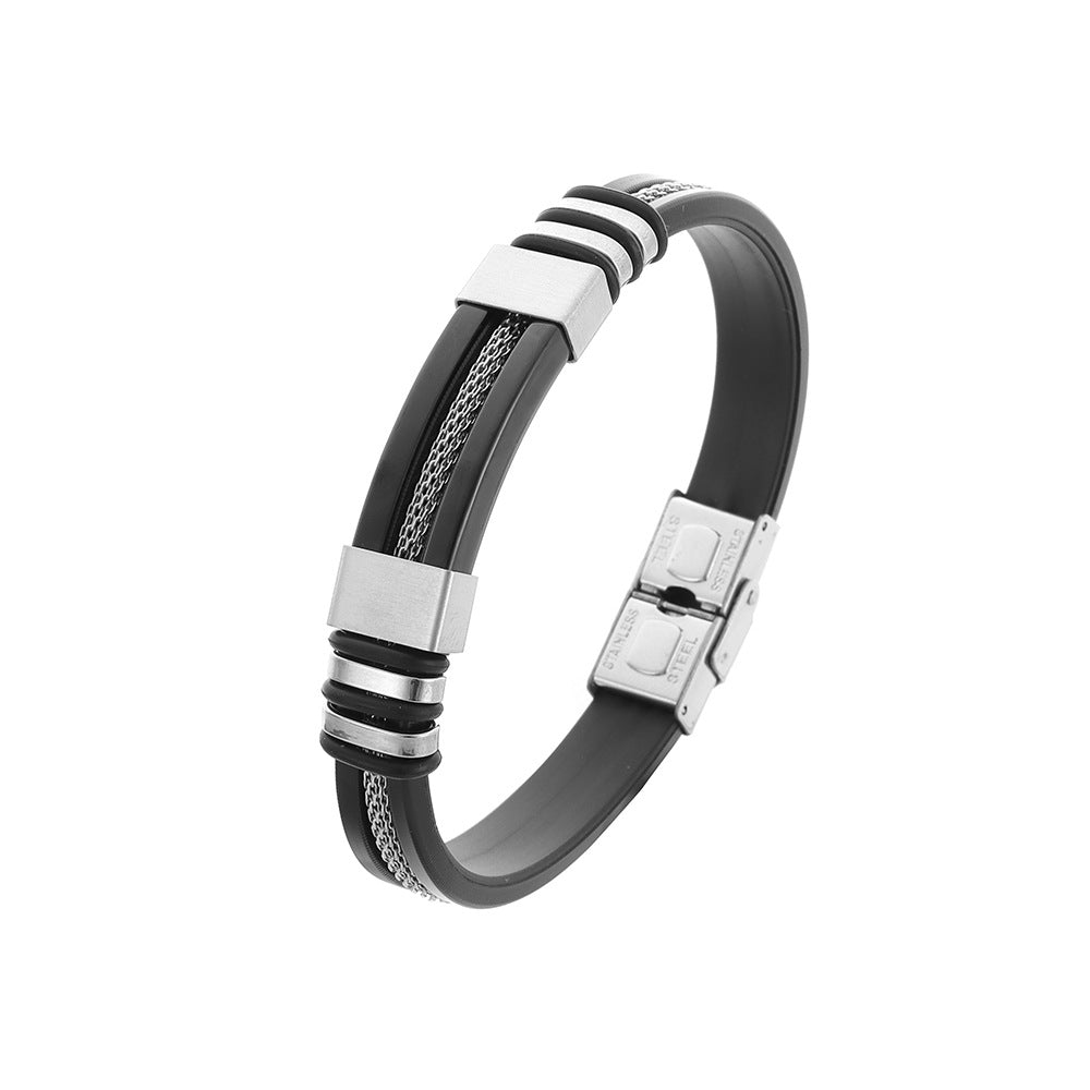 Men's Attractive Simple Trendy Titanium Steel Bracelets