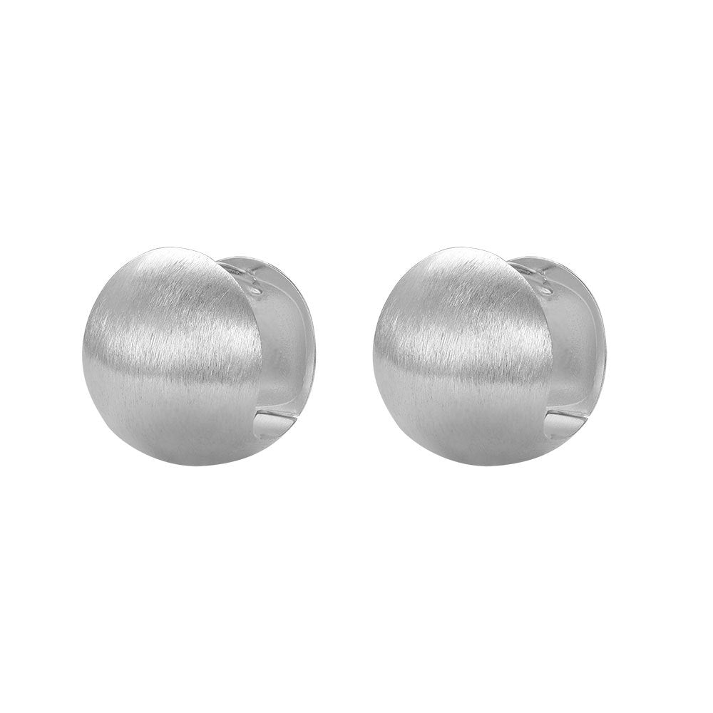 Women's Simple Brushed Ball Ear Clip High-grade Earrings