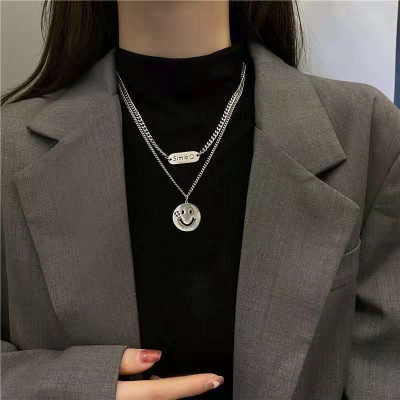 Women's & Men's Fashion Simple Titanium Steel Sweater Chain Personalized Hip Hop Necklace