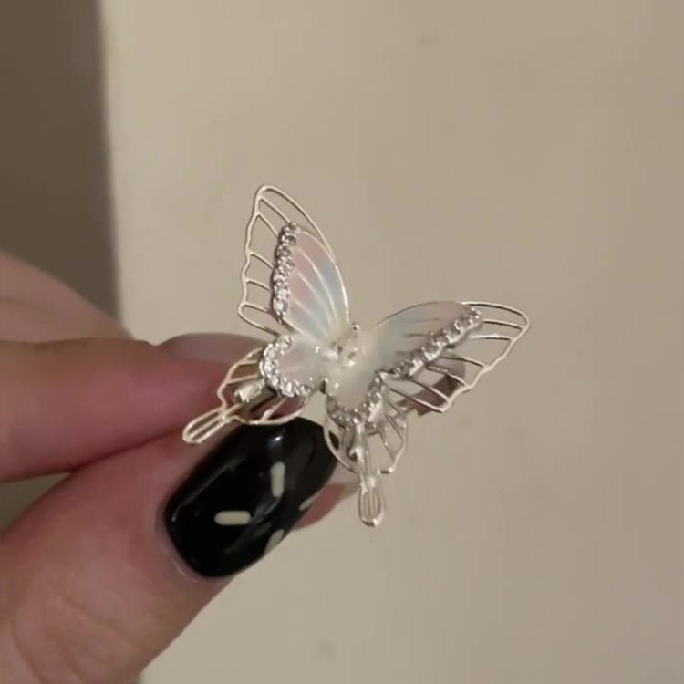 Heart Pink Gradient Hollow Butterfly Summer Beautiful Good-looking Rings