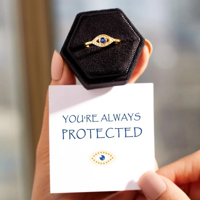 Sier Devil's Eye Female Evil Forefinger Ring