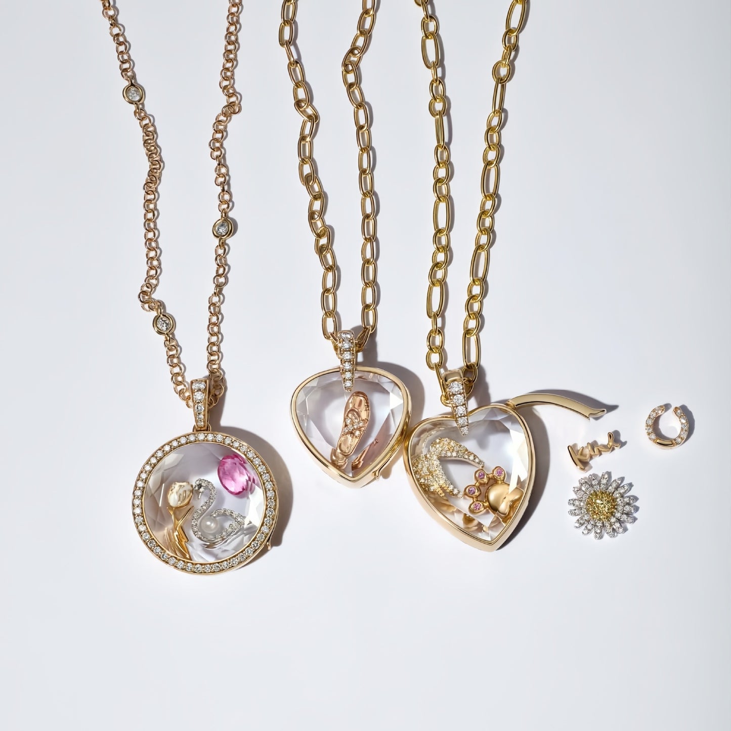 Personality Box Items Can Be Opened Closed Hollow Design Transparent Pendants