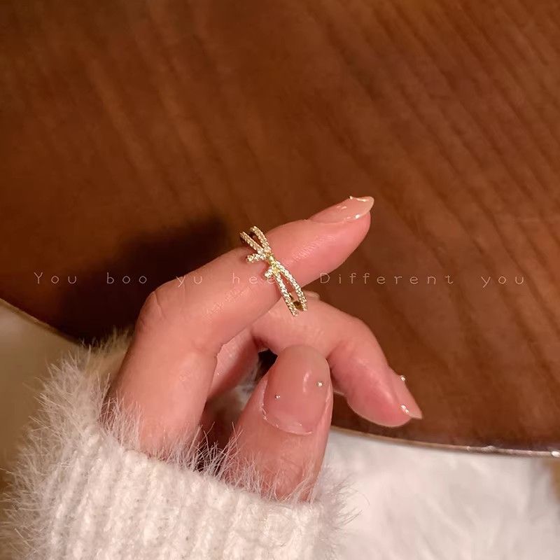 Zircon Simple Female Opening Adjustable Index Finger Light Luxury Rings