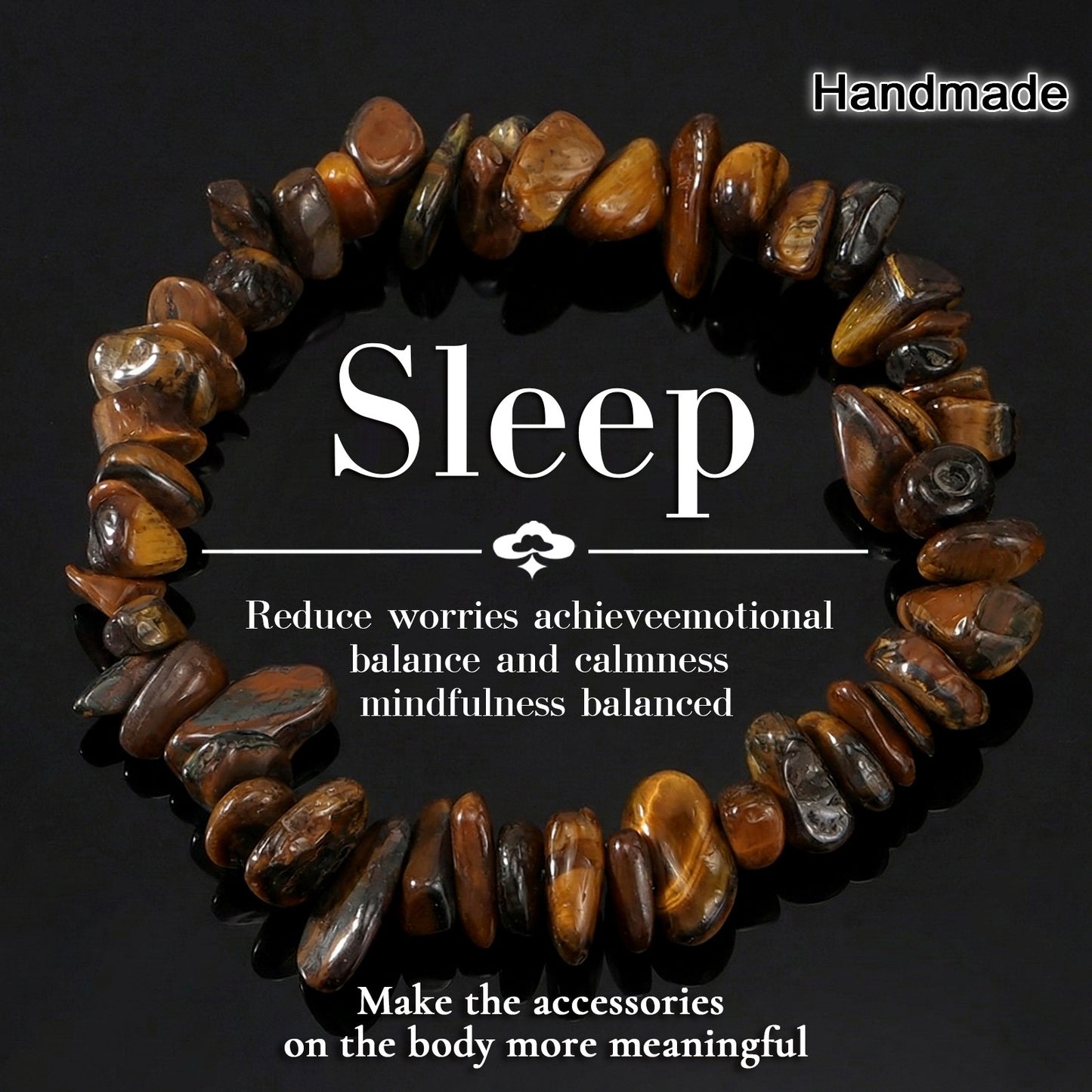 Multicolor Natural Stone Irregular Design Daily Bracelet