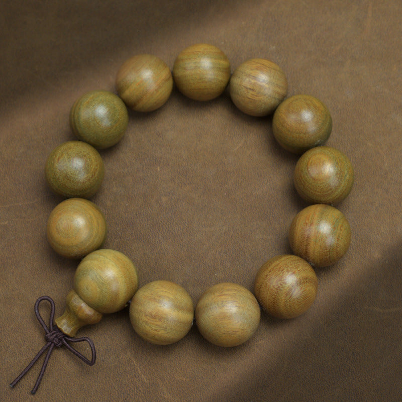 Natural Argentina Green Sandalwood Buddha Beads Ethnic Retro Couple Bracelet