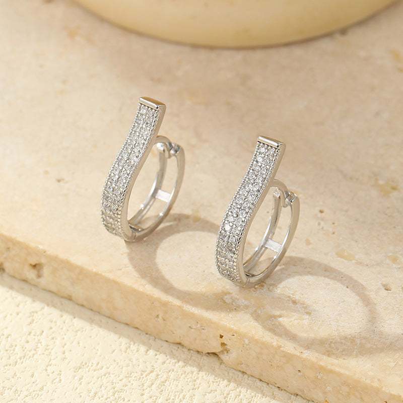 Banyan Tree Sterling Sier Light Luxury Geometric Female Stylish Unique Earrings