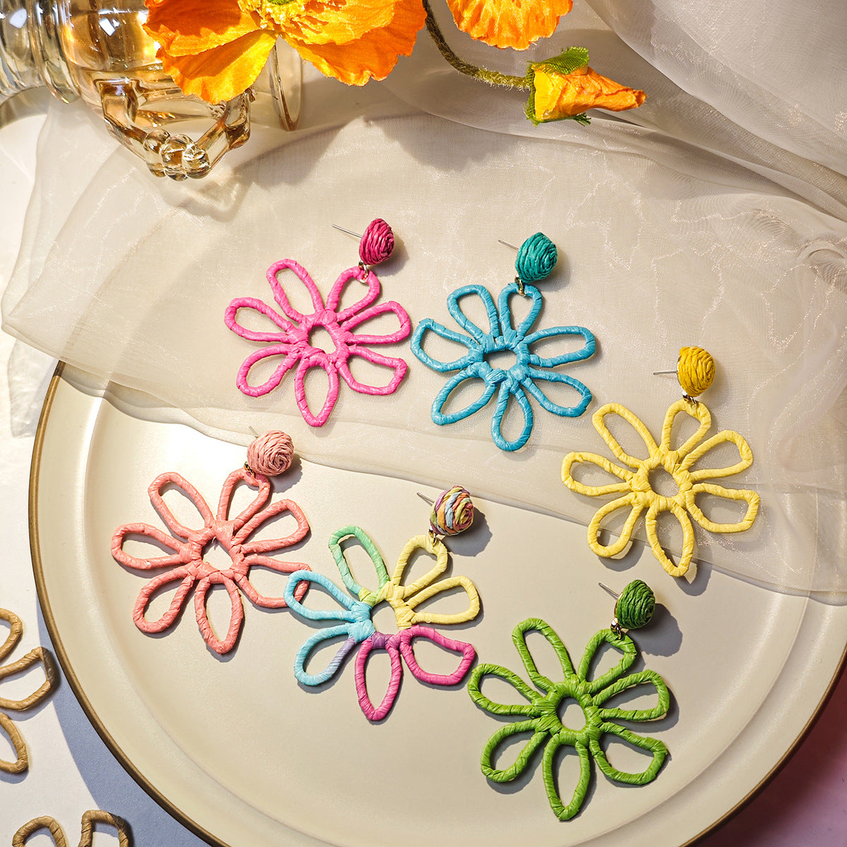 Vacation Style Female Personality Color Handmade Rings