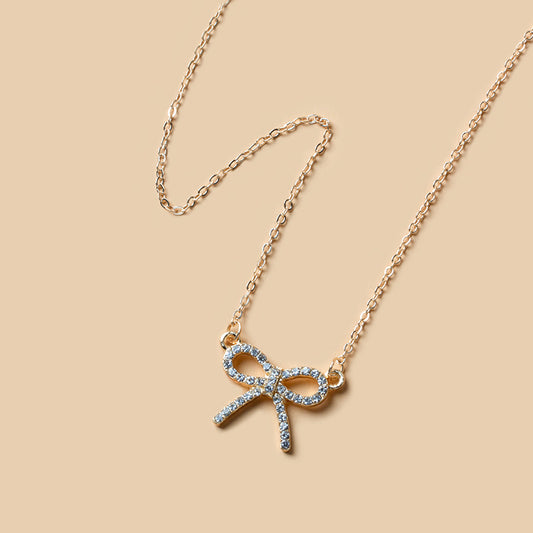 Women's Ornament Simple Fashion Bowknot Alloy Sweater Necklaces