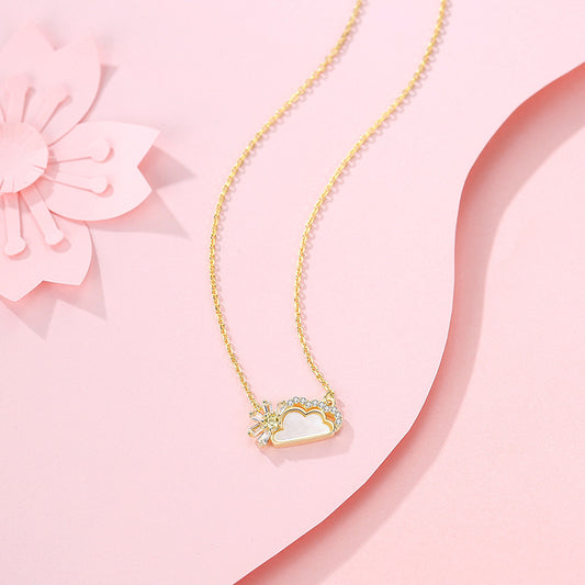 Sterling Sier Korean Style Summer Clavicle Necklaces