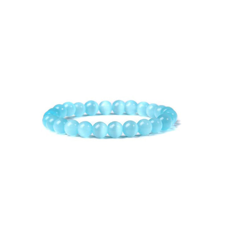 Women's Opal Natural Crystal Stone Beads Elastic String Bracelets