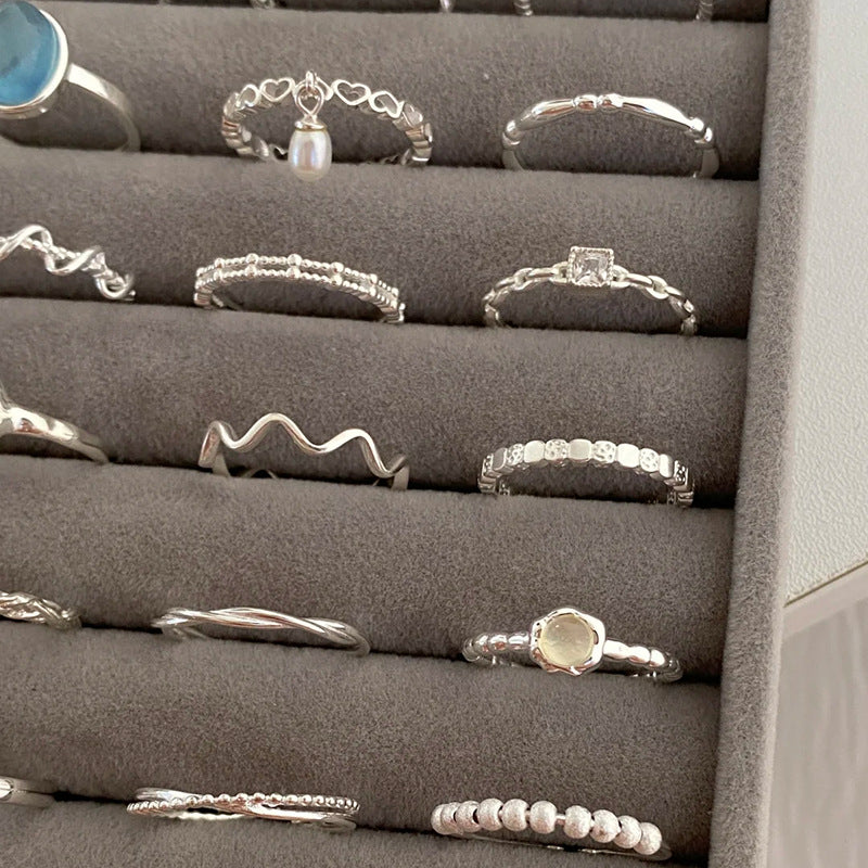 Summer Daily Single Wear Twin Sterling Sier Female Rings