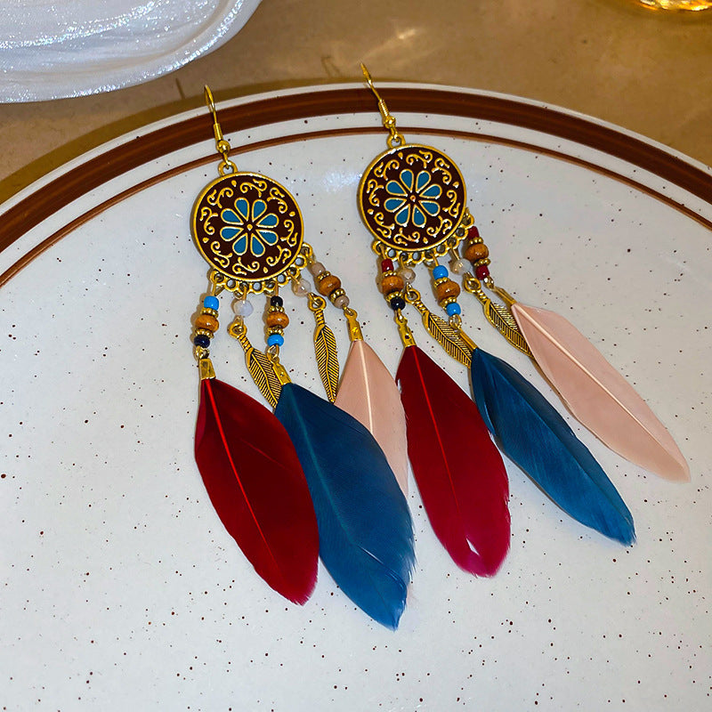 Women's Bohemian Style High-grade Ethnic Exaggerated Unique Earrings