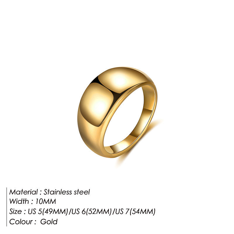 Stainless Steel Female Minority High Sense Rings