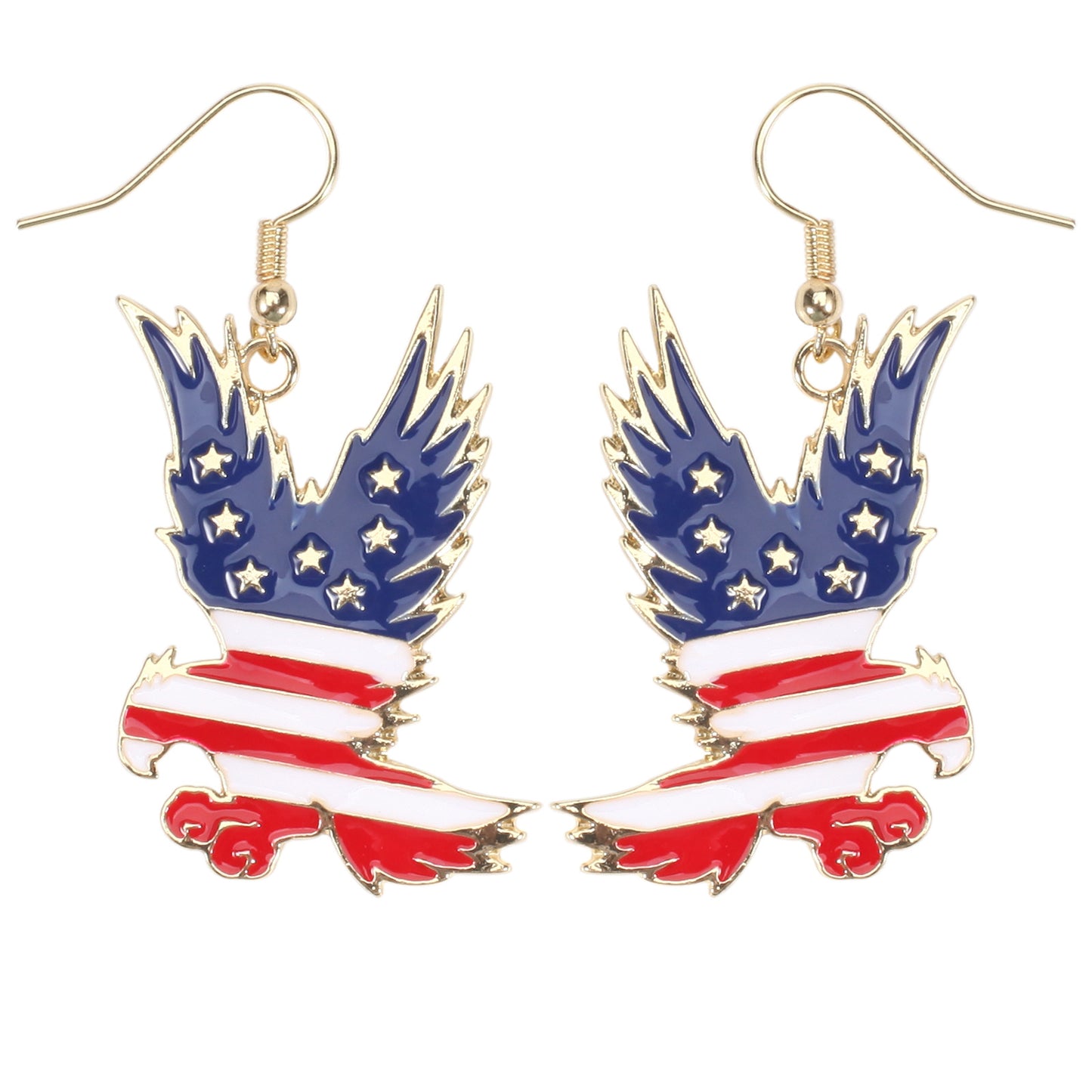 July Flag Independence Day War Veterans Earrings