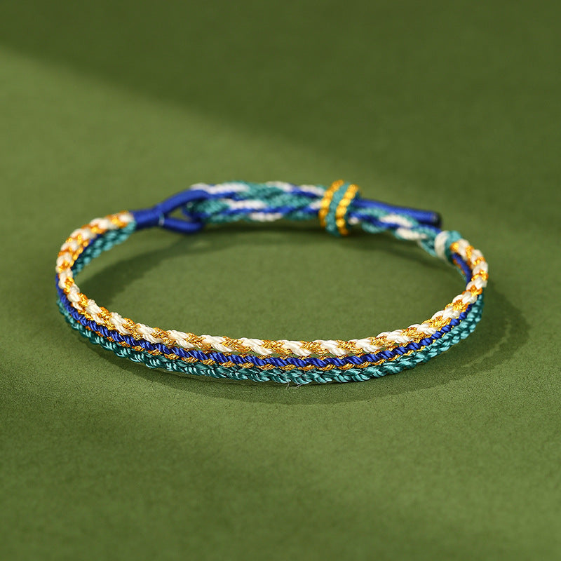 Festival Colorful Rope Ethnic Style Hand-woven Adult Small Sachet Carrying Bracelet