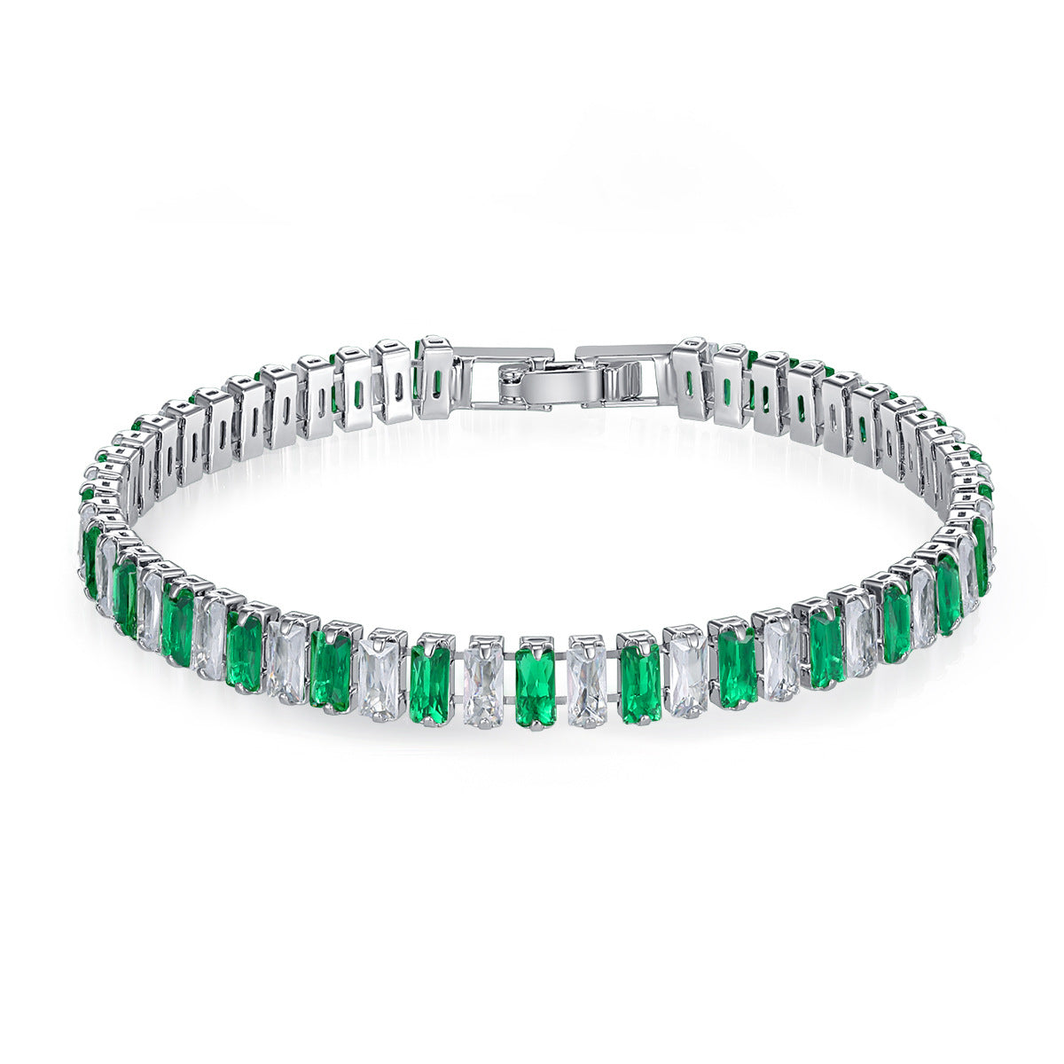 Pretty Female White Gold Plated Zircon Bracelets