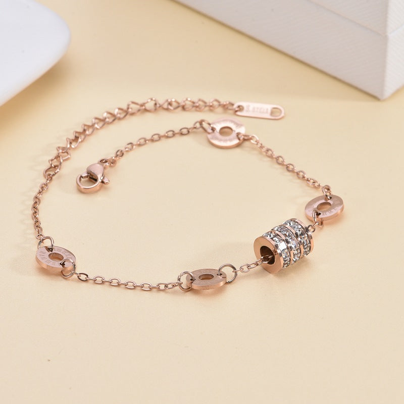 Women's Small Waist Korean Style Simple Titanium Bracelets