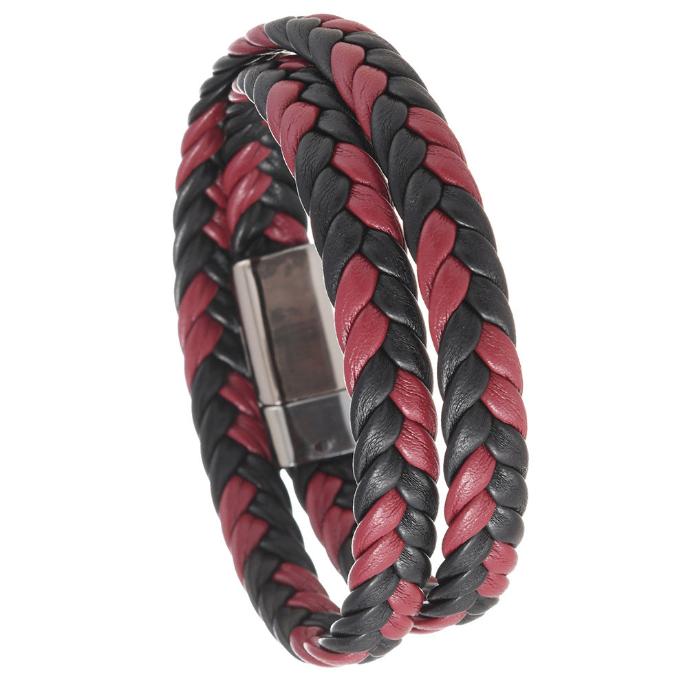 Women's & Men's Simple Fashion Couple Electroplated Steel Magnetic Bracelet