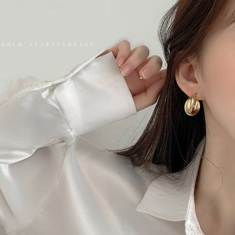 Design Sense Female Geometric Ear Fashion Earrings