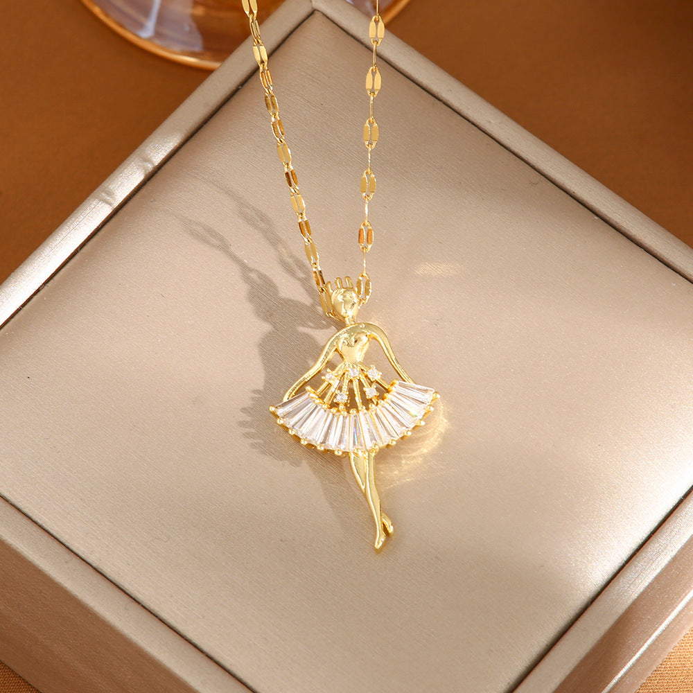 Women's Titanium Steel No Fading High-grade Design Necklaces