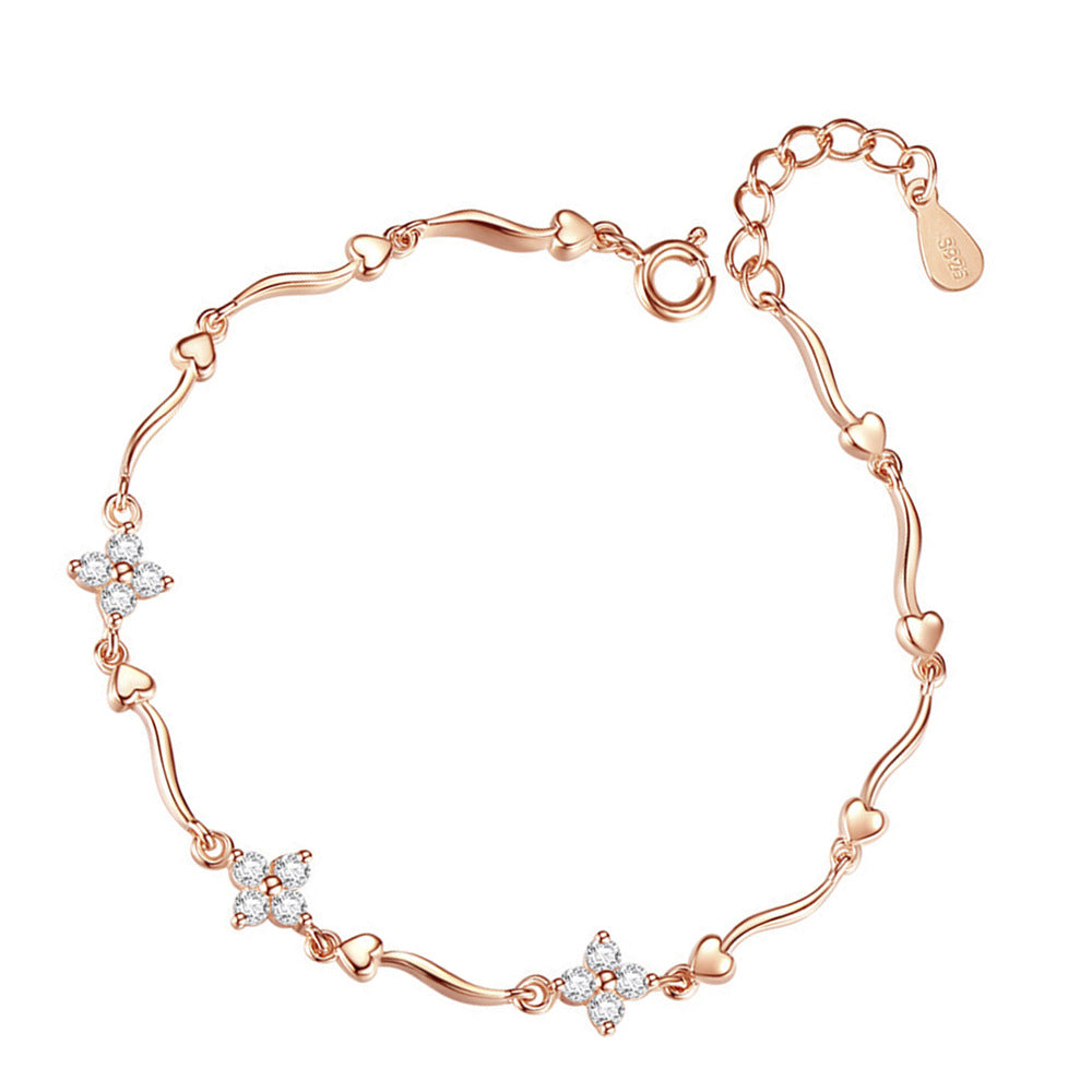 Women's Four-leaf Bardo Design Light Luxury Korean Simple Bracelets