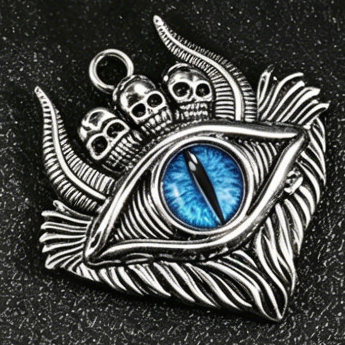 Women's & Men's Devil's Eye Skull Trendy Domineering Hip Hop Necklace