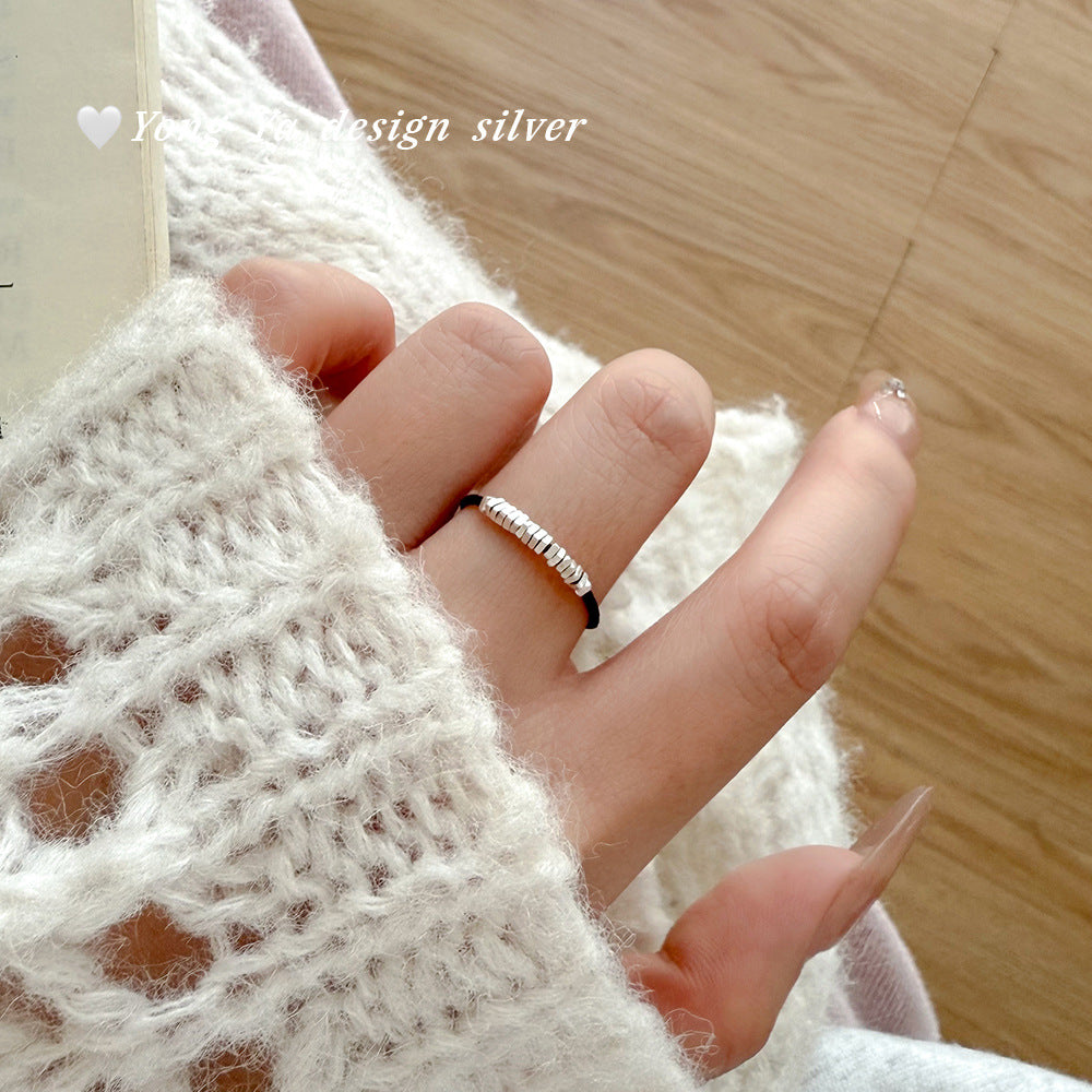 Broken Black Rope Red Exquisite Fashion Simple Rings
