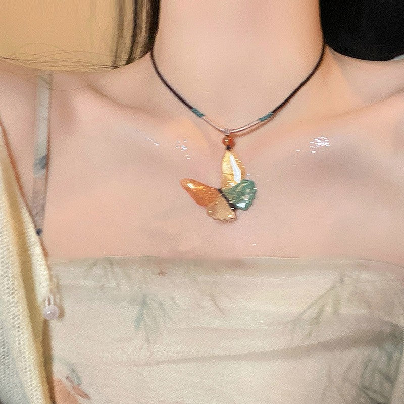 Natural Stone Female Summer Simple Temperamental Necklaces