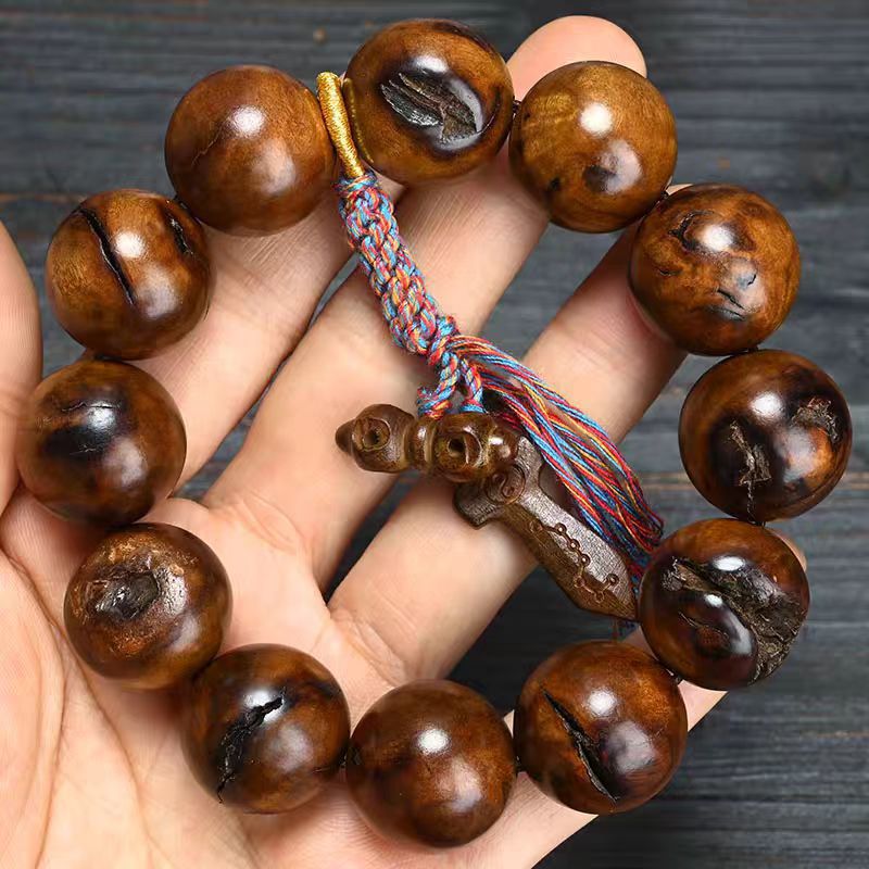 Men's Lightning Strike Jujube Tree Lei Jiao Wood Pattern Bracelet
