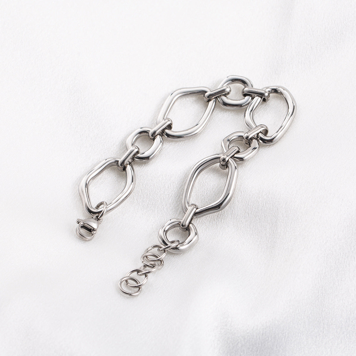 Women's & Men's Luxury Exaggerated Metallic Titanium Steel Irregular Lava Geometric Bracelet