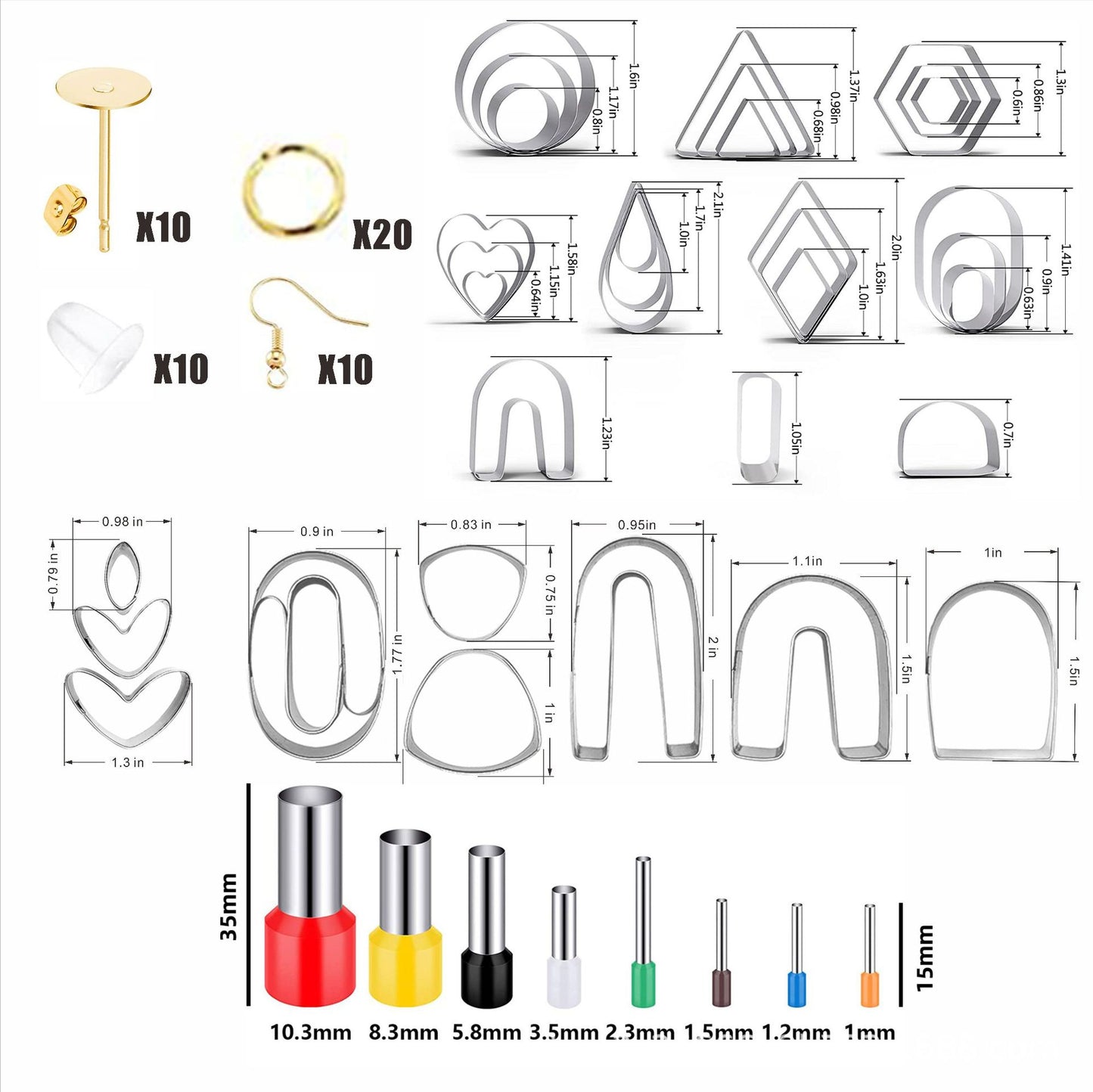 Polymer Cutter With Round Puncher Mold Earrings